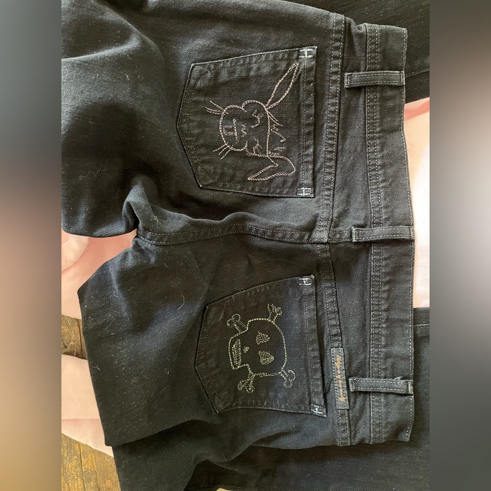 Citizens of Humanity Bootcut Black Jeans With Embroidered Pockets Size 28